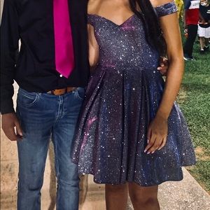 Homecoming off the shoulder dress